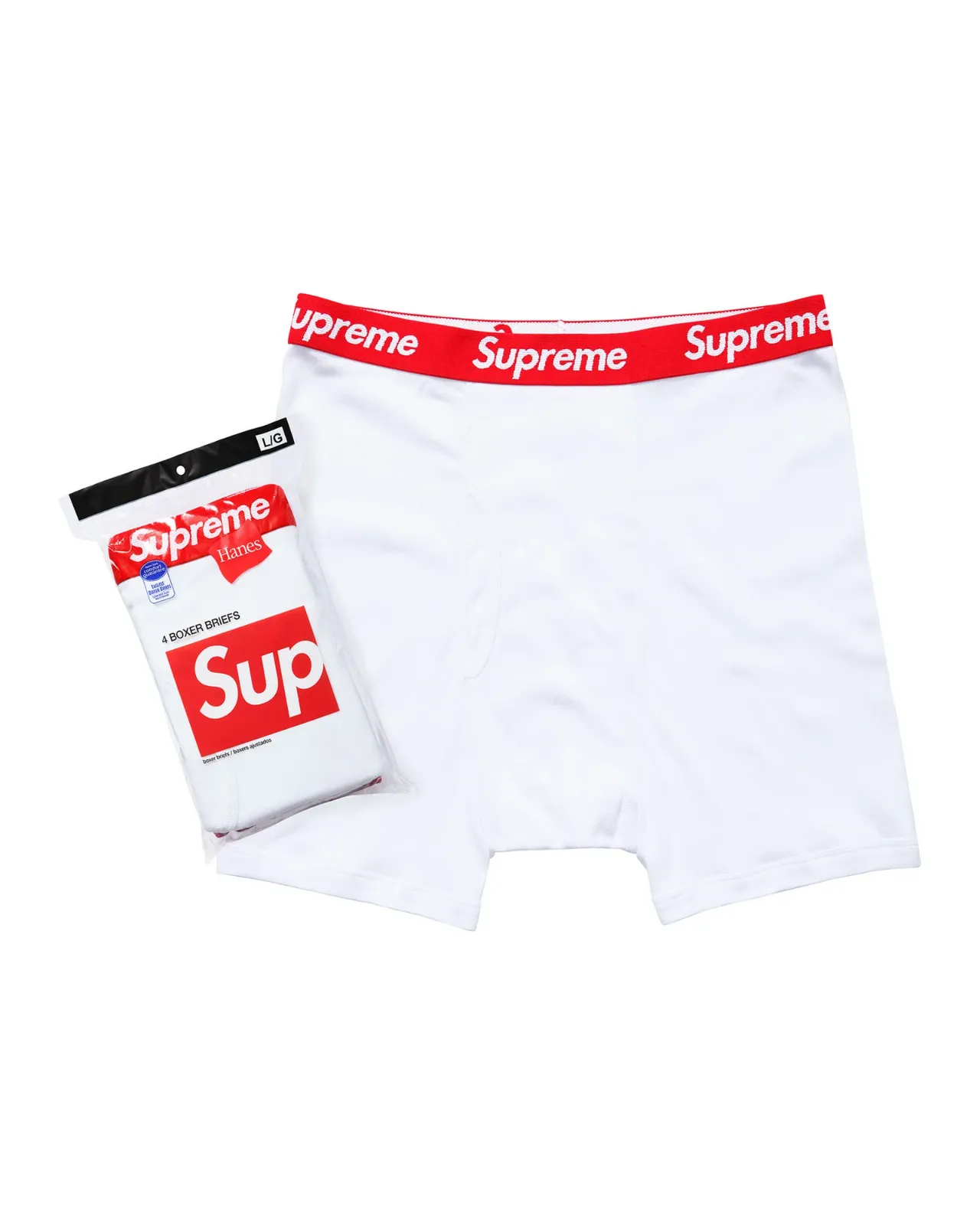 Supreme x Hanes Boxer Briefs (4 Pack) 'White'
