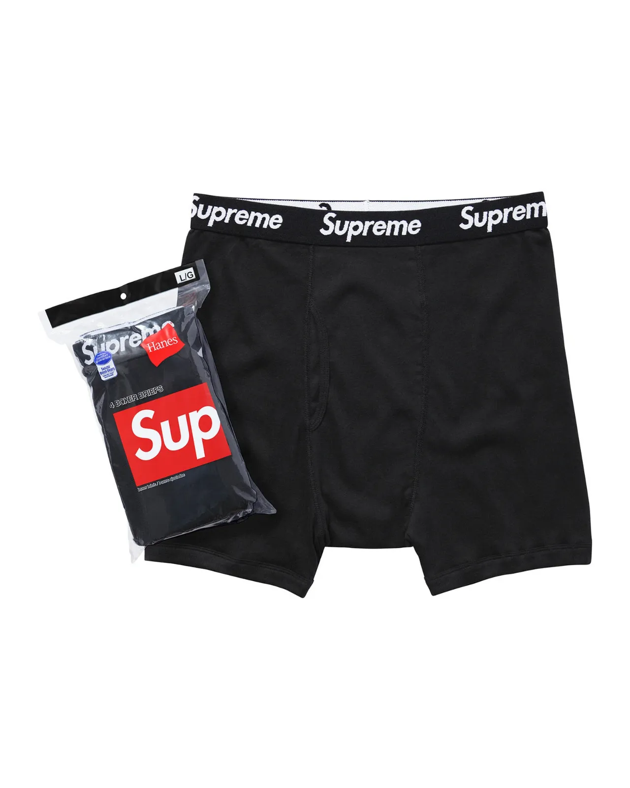Supreme x Hanes Boxer Briefs (4 Pack) 'Black'
